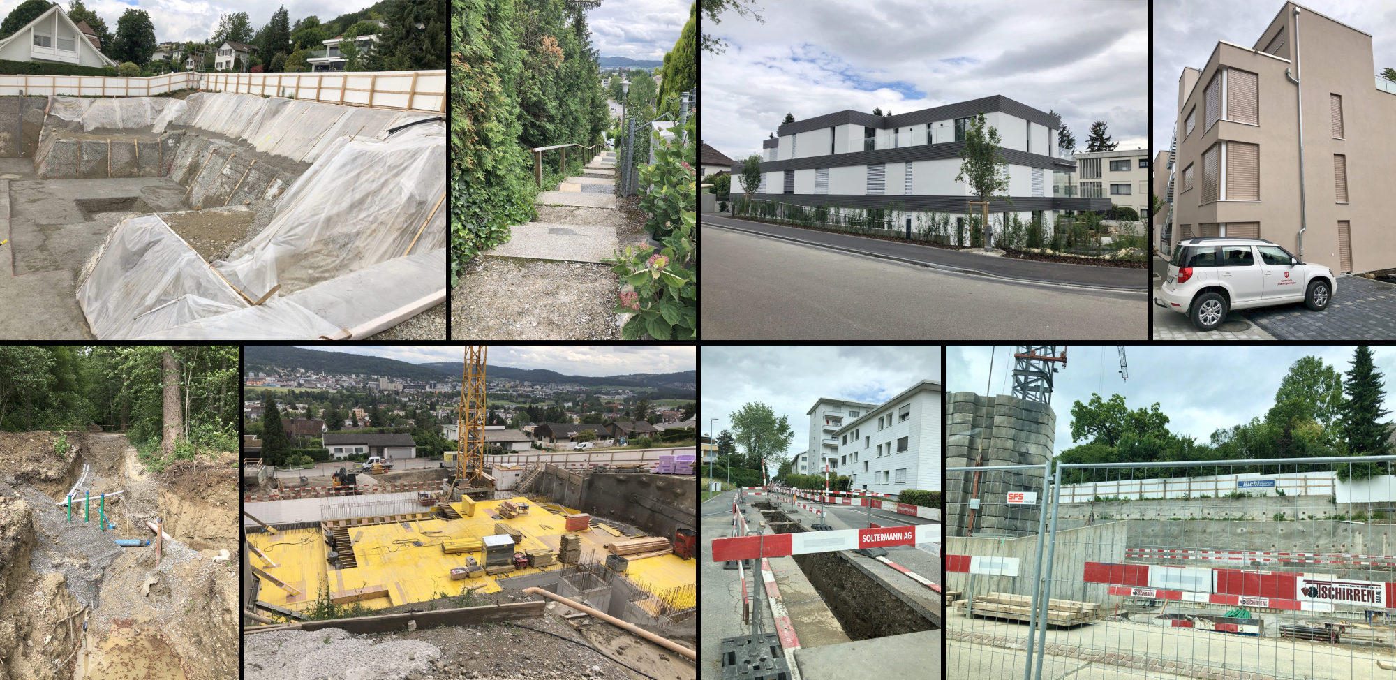 Diverse Baustellen und Neubauten in Unterengstringen